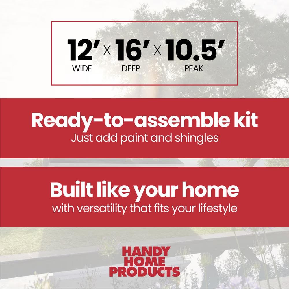 Transform Your Outdoor Space with the Scarsdale 12x16 Wood Garden Shed - Ample Storage & Natural Light