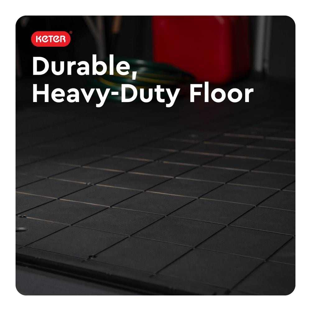 Keter Stronghold 2.0 10 Ft. W x 8 Ft. D Grey Resin Plastic Shed with Floor (74 Sq. Ft.)